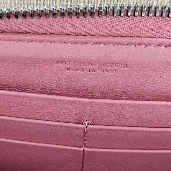 Bottega Veneta Clutch Wallet Cardholder Lambskin Zippy Zip Around Purse Italy - Picture 9 of 12